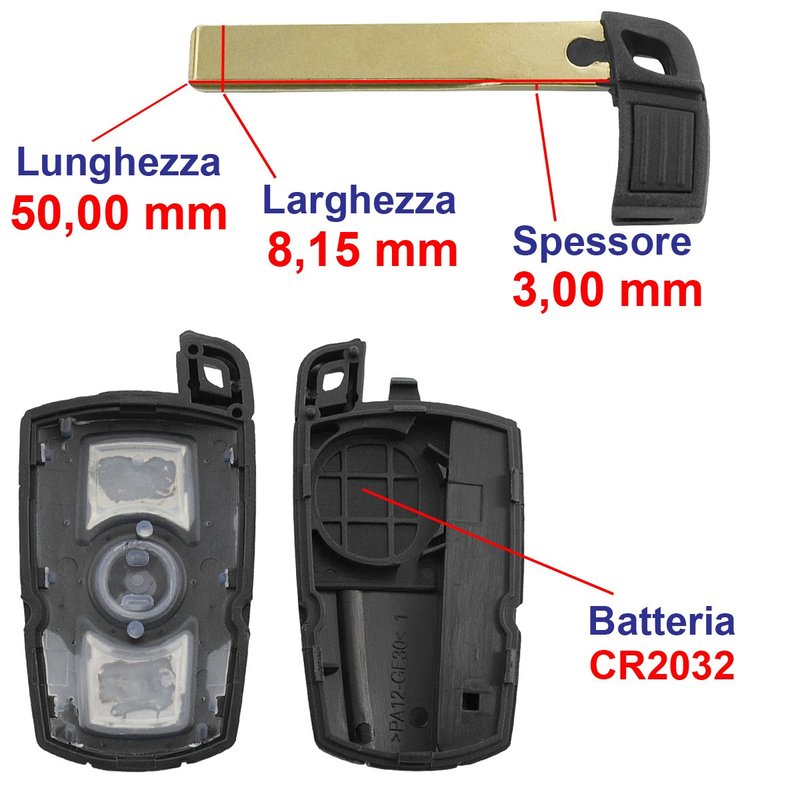 Guscio Chiave Telecomando 3 Tasti con Lama HU92 Batteria In Custodia Senza Transponder Per BMW Serie 1 3 5 7 X1 X3 X5 X6 Z4 M3 M5 E38 E39 E53 E60 E70 E81 E83 E87 E90 E91 320