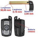 Guscio Chiave Telecomando 3 Tasti con Lama HU92 Batteria In Custodia Senza Transponder Per BMW Serie 1 3 5 7 X1 X3 X5 X6 Z4 M3 M5 E38 E39 E53 E60 E70 E81 E83 E87 E90 E91 320