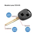 Guscio Chiave Telecomando 2 Posti Tasti Vuoti Con Lama TOY41 Batteria Su Circuito Senza Transponder Per Lexus Toyota Yaris Rav4 Corolla Celica Land Cruiser