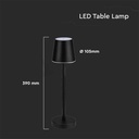 Lampada Led da Tavolo Nero Ricaricabile 3W Dimmerabile con Comandi Touch Uso Interno ed Esterno IP20 Bianco Naturale 4000K SKU-10194