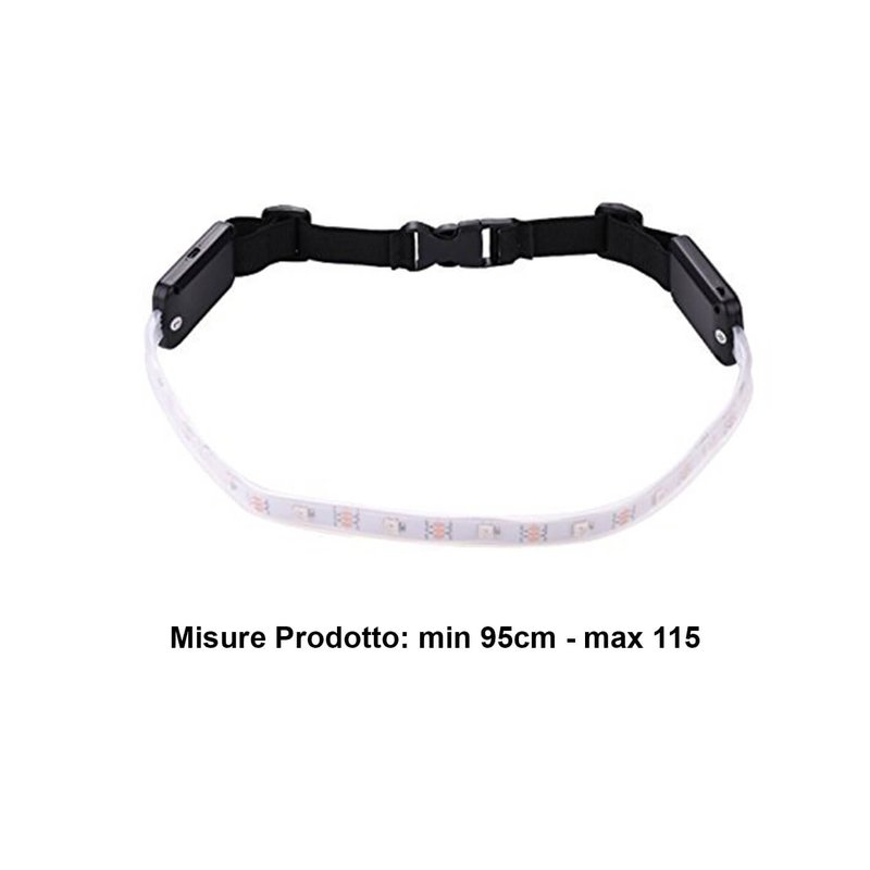 Striscia Led RGB Forma Cintura Con Telecomando Ricaricabile Segnale Frecce Flash Strobo Per Avviso Sicurezza Nella Notte A Bicicletta Passeggiata Camminata