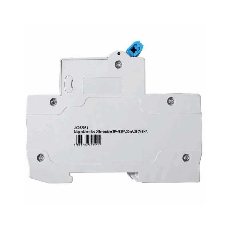 ETTROIT Interruttore Magnetotermico Differenziale 3P+N 20A 6KA 30mA 380V Occupa 4 Moduli DIN