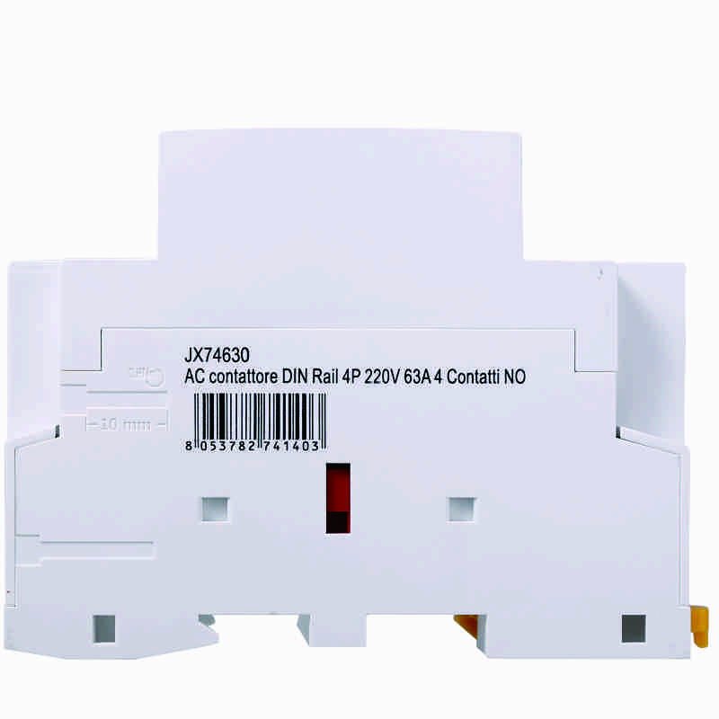 Contattore AC 4P 63A 4NO 380V Occupa 3 Moduli DIN