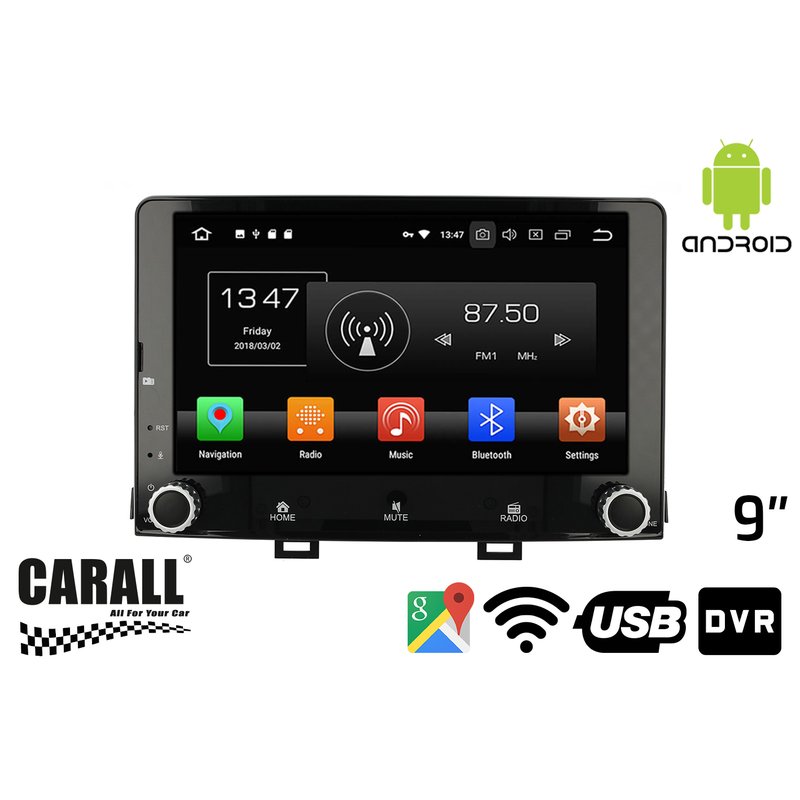 Autoradio Android 8,0 Kia Rio 2017 GPS DVD USB SD WI-FI Bluetooth Navigatore