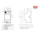 MeanWell KNX-20E-640 Alimentatore KNX 30V 640 mA 19,2W Konnex Per Guida DIN Binario