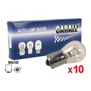 10 Pezzi Lampada Alogena S25 PY21W BAU15S 12V 21W Singolo Filamento Trasparente Piedi Storti