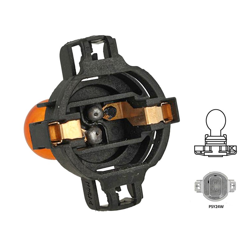 2 PEZZI Lampada Alogena PY24W 12V 24W Arancione Amber Per Frecce Anteriore Audi R8 BMW X3 X5 X6 Z4 Fiat 500 Bravo Renault Clio Megane