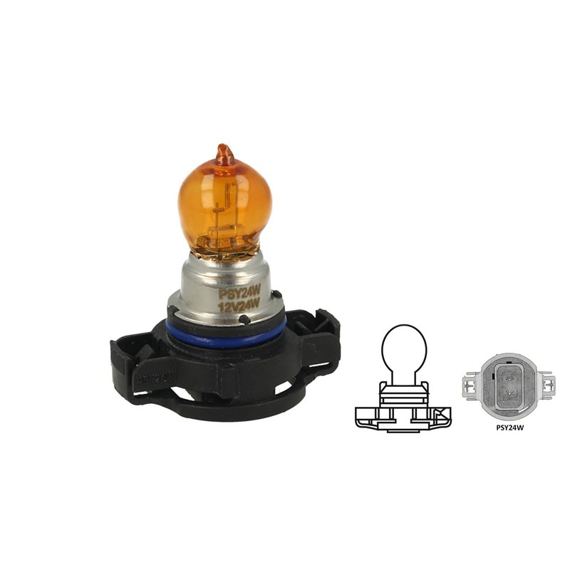 2 PZ Lampada Alogena PSY24W 12V 24W PG20-4 Amber Arancione Compatibile Philips 12180SV C1