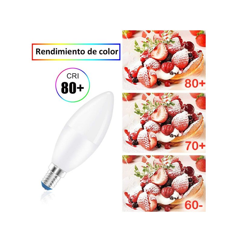 Lampada A Led E14 C37 8W Bianco Caldo 3000K 720 Lumen