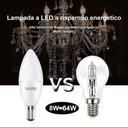 2 PZ Lampada A Led E14 C37 8W Bianco Caldo 3000K 720 Lumen