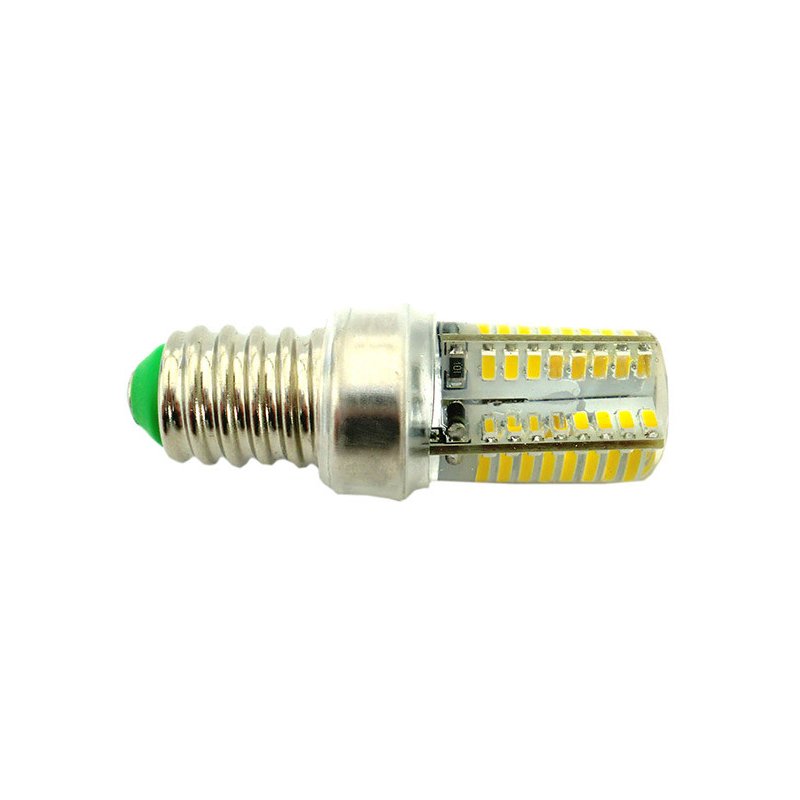 Lampada LED E14 Tubolare Bianco Caldo 3,5W=35W 360 Gradi Con Silicone Slim 64 SMD 3014 220V