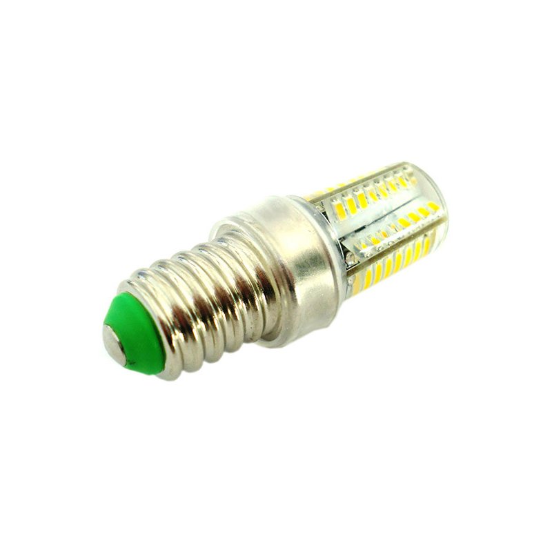 Lampada LED E14 Tubolare Bianco Caldo 3,5W=35W 360 Gradi Con Silicone Slim 64 SMD 3014 220V