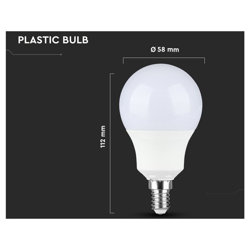 Lampada A Led E14 A58 9W 806LM Bianco Freddo 6400K Forma Bulbo SKU-116