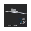 Applique Lampada Led Da Parete Moderna 12W Lungehzza 640mm 4000K Con Braccio Per Specchio Bagno e Quadri SKU-213895