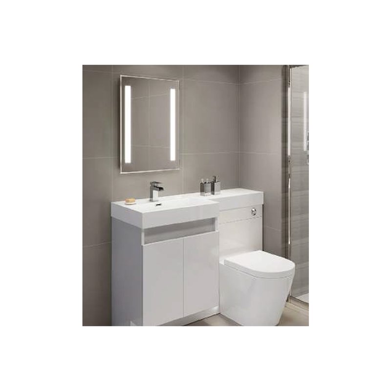 Specchio Bagno Con Luci Led 17W 6400K Rettangolare L390XH500mm IP44 Anti Fog SKU-40441