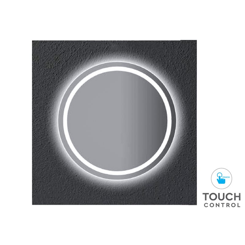 Specchio Bagno Con Luci Led 25W CCT Interruttore Touch Rotondo Diametro 600mm IP44 SKU-40491