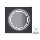 Specchio Bagno Con Luci Led 25W CCT Interruttore Touch Rotondo Diametro 600mm IP44 SKU-40491