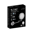 Specchio LED Rotondo 3W Double Face Rotabile a 360° con Braccio Estendibile Ingranditore 3X D170mm 6400K IP44 SKU-6628