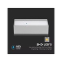 Applique Lampada Led Da Parete Rettangolare 9W 3000K Up-Down Doppio Fascio Luminoso Carcassa Grigia SKU-8239