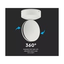 Applique Lampada LED da Muro o Soffitto 7W 3000K Carcassa Bianca Fascio Stretto 360 Gradi IP65 SKU-8217