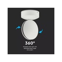 Applique Lampada LED da Muro o Soffitto 7W 4000K Carcassa Bianca Fascio Stretto 360 Gradi IP65 SKU-8218