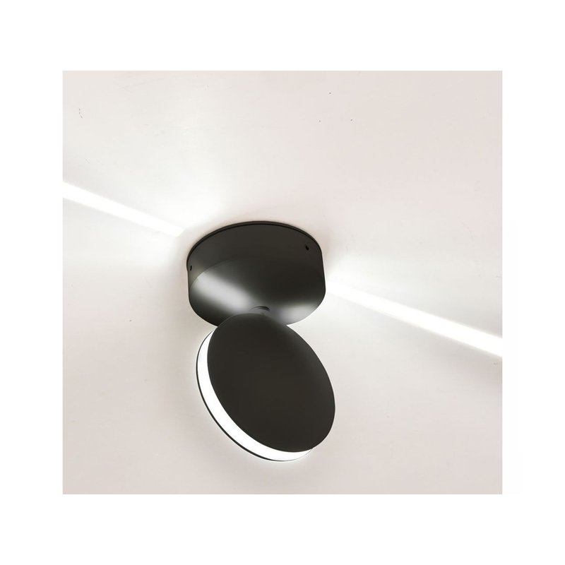 Applique Lampada LED da Muro o Soffitto 7W 3000K Carcassa Nera Fascio Stretto 360 Gradi IP65 SKU-8219