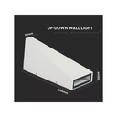 Applique Lampada LED da Muro Piramide 6W 3000K Carcassa Bianca Doppio Fascio Luminoso Up-Down IP65 SKU-8295