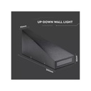 Applique Lampada LED da Muro Piramide 6W 3000K Carcassa Nera Doppio Fascio Luminoso Up-Down IP65 SKU-8297