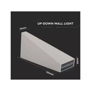 Applique Lampada LED da Muro Piramide 6W 3000K Carcassa Grigia Doppio Fascio Luminoso Up-Down IP65 SKU-8299