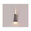 Applique Lampada LED da Muro Piramide 6W 3000K Carcassa Grigia Doppio Fascio Luminoso Up-Down IP65 SKU-8299