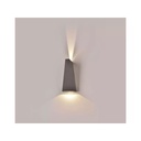 Applique Lampada LED da Muro Piramide 6W 4000K Carcassa Grigia Doppio Fascio Luminoso Up-Down IP65 SKU-8300