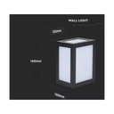 Applique Lampada Led Da Muro Parete a Lanterna 12W 6400K Carcassa Nera IP65 360 Gradi SKU-8342