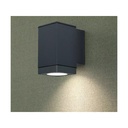 Applique Da Parete e Muro Con Portalampada GU10 Illuminazione Mono Fascio Da Un Lato IP44 Carcassa Nera SKU-8626