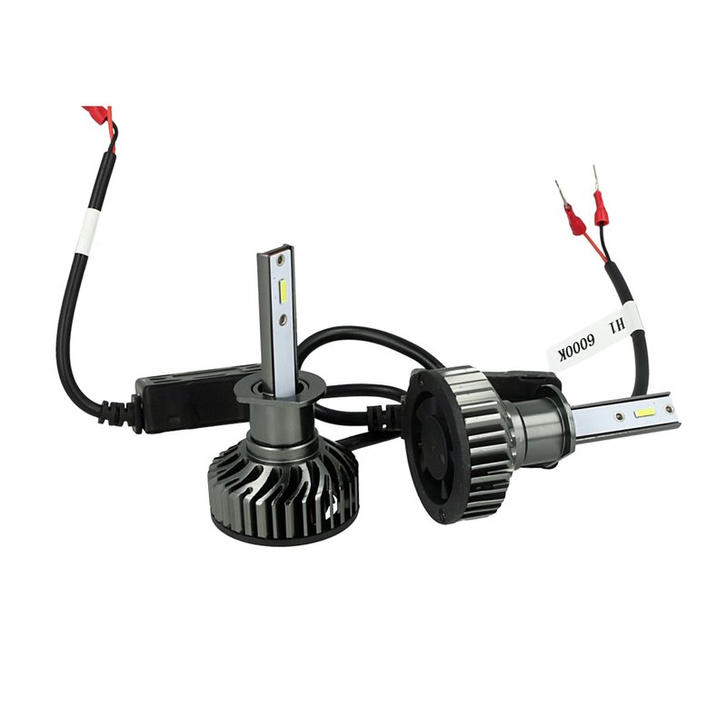 Kit Full Led Cob H1 26W Reale 12V Con Ventola Raffrenddamento Silenziosa Attacco Regolabile 2200 Lumen