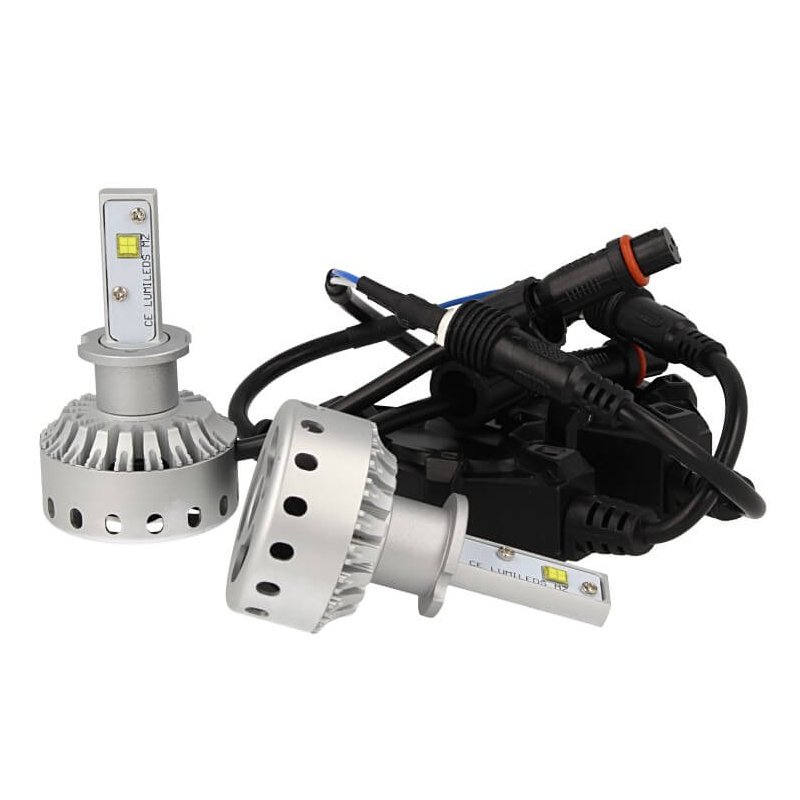 Kit Full Led Canbus H3 40W 5000 Lumens Dissipazione Con Ventilatore 12V 24V 2 Smd Philips MZ Attacco Smontabile Fuoco Regolabile