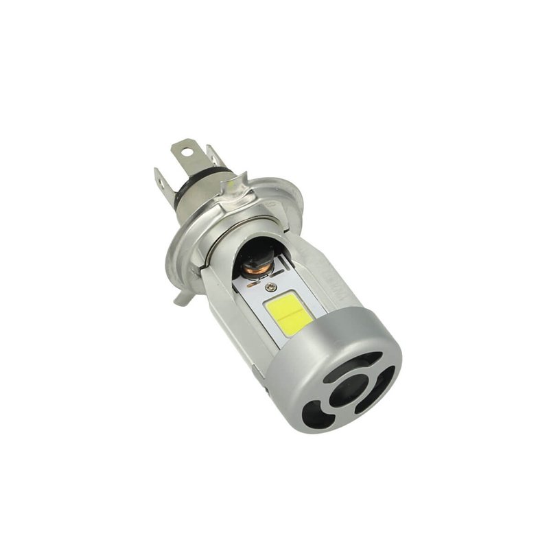 Kit Full Led Cob H4 20/20W 12V Specifico Per Moto Scooter Bianco 2000 Lumen Con Ventola In Testa