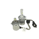 Kit Full Lampada Led Cob H4 20/20W 12V 24V Bi-Led Bi Luce Bianco 6000K Senza Driver e Ventilatore