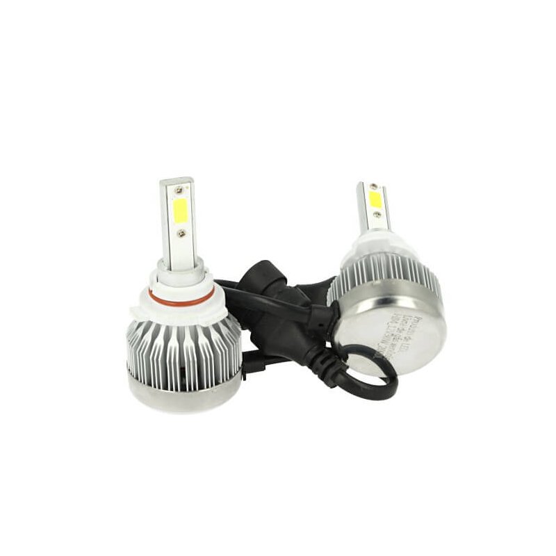 Kit Full Lampada Led Cob 9006 HB4 12V 24V Bianco 6000K Per Abbagliante e Fendinebbia Senza Driver