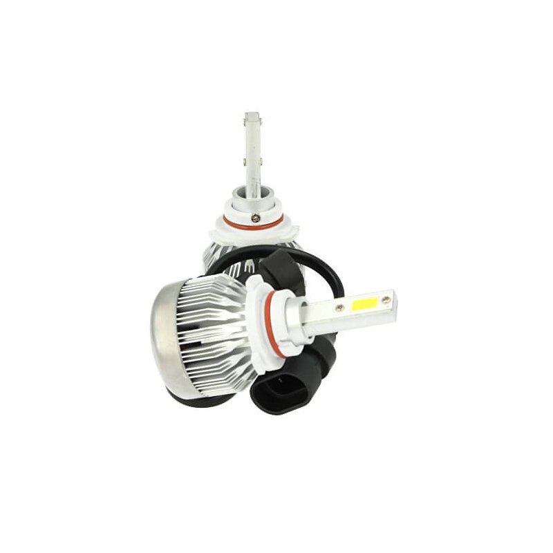 Kit Full Lampada Led Cob 9006 HB4 12V 24V Bianco 6000K Per Abbagliante e Fendinebbia Senza Driver