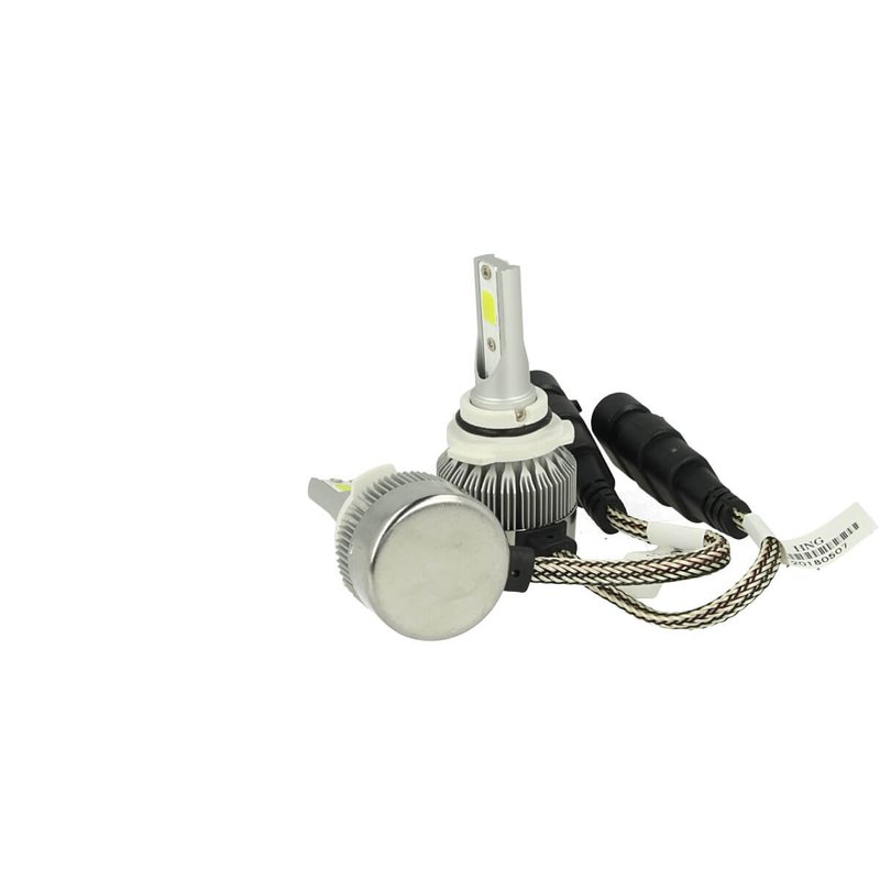 Kit Full Lampada Led Cob 9006 HB4 12V 24V Bianco 6000K Per Abbagliante e Fendinebbia Senza Driver