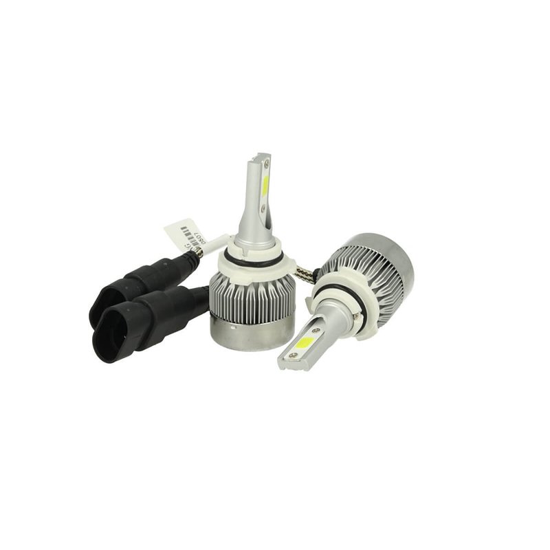 Kit Full Lampada Led Cob 9006 HB4 12V 24V Bianco 6000K Per Abbagliante e Fendinebbia Senza Driver