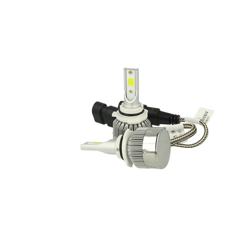 Kit Full Lampada Led Cob 9006 HB4 12V 24V Bianco 6000K Per Abbagliante e Fendinebbia Senza Driver