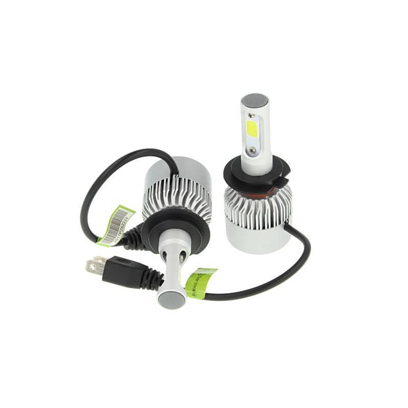 Kit Full Led Cob H7 30W Con Ventilatore 12V 24V Attacco Smontabile All In One Senza Driver 3000 Lumen