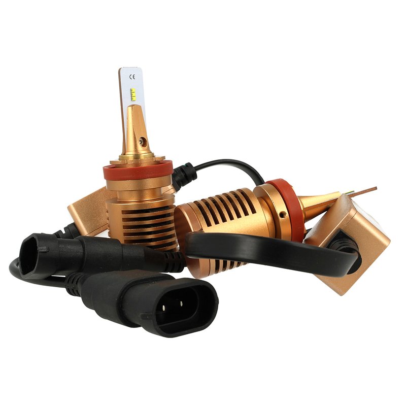 Kit Full Led Canbus Golden Pro H8 H11 H9 25W 12V 4000 lm Super Slim Facile Da Installare Raffredamento Ventola