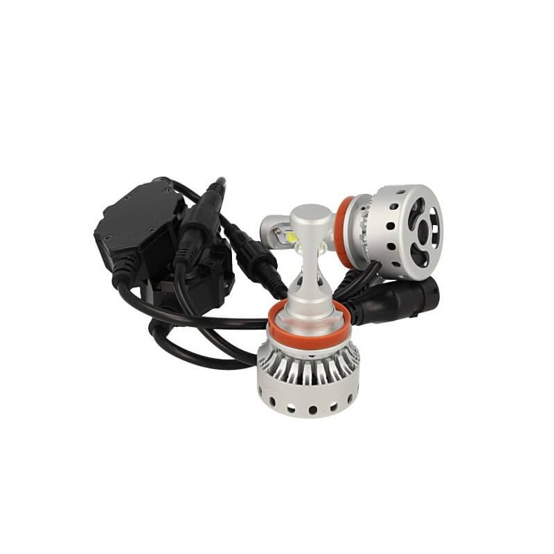 Kit Full Led Canbus H8 H11 H9 40W 5000 Lumens Con Ventilatore 12V 24V 2 Cree XHP 50