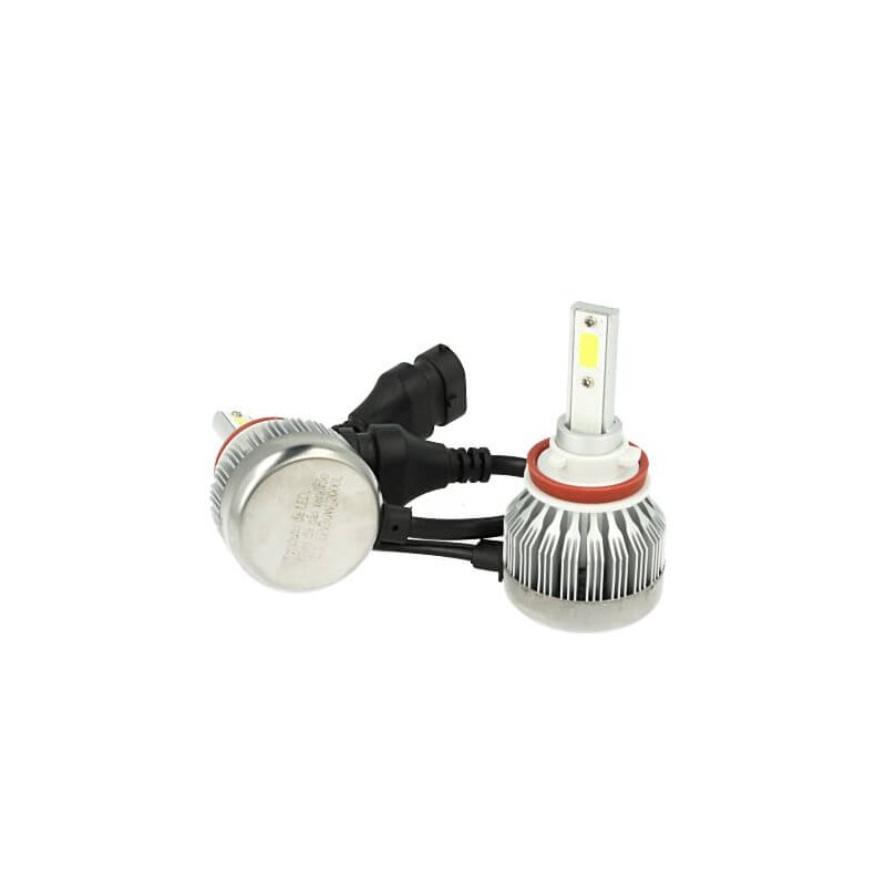 Kit Full Lampada Led Cob H8 H11 H9 20W 12V 24V Bianco 6000K Per Abbagliante e Fendinebbia Senza Driver