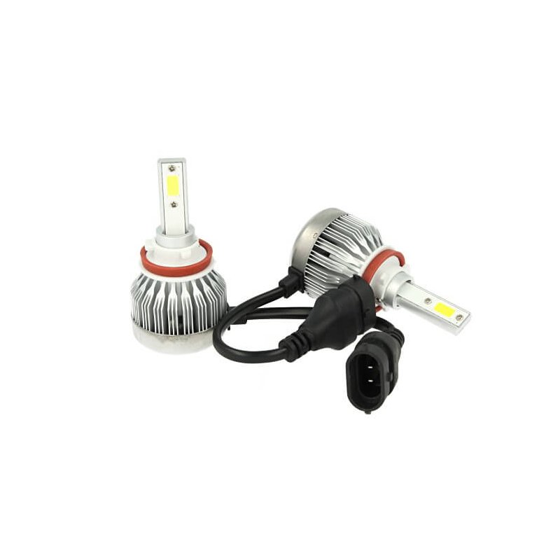 Kit Full Lampada Led Cob H8 H11 H9 20W 12V 24V Bianco 6000K Per Abbagliante e Fendinebbia Senza Driver