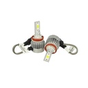 Kit Full Lampada Led Cob H8 H11 H9 20W 12V 24V Bianco 6000K Per Abbagliante e Fendinebbia Senza Driver