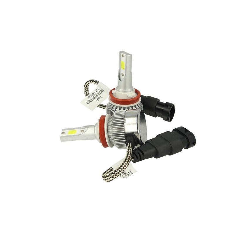 Kit Full Lampada Led Cob H8 H11 H9 20W 12V 24V Bianco 6000K Per Abbagliante e Fendinebbia Senza Driver