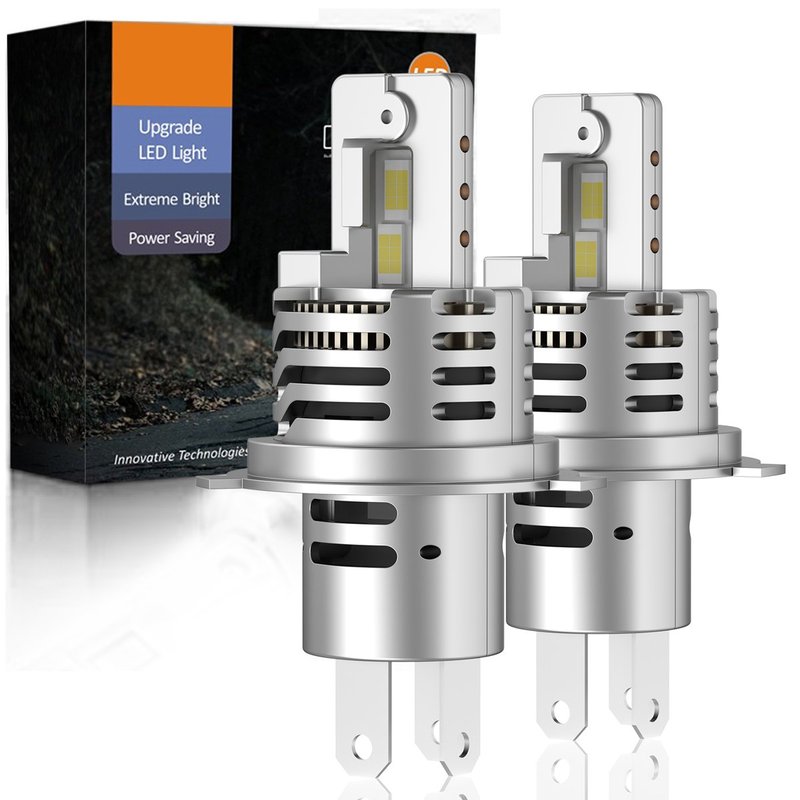 Kit Full Led Compatto H4 12V 45W 8000 Lumen Canbus All In One IP65 Dissipazione a Ventola